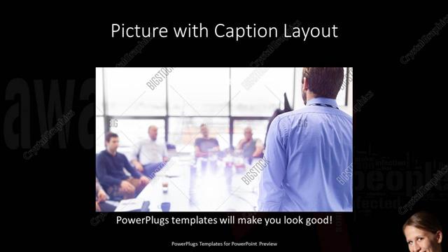 Picture with Caption presentation slide layout