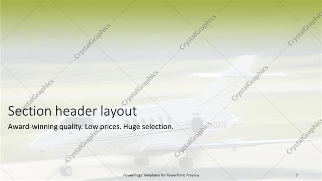 Section Header presentation slide layout