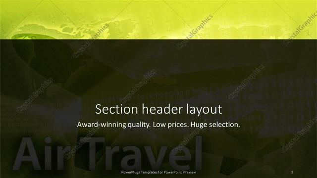 Section Header presentation slide layout