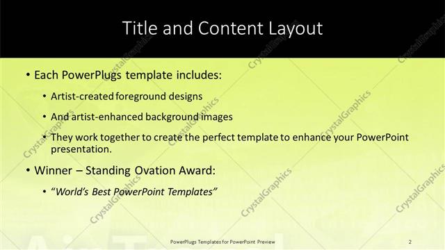 Title and Content presentation slide layout