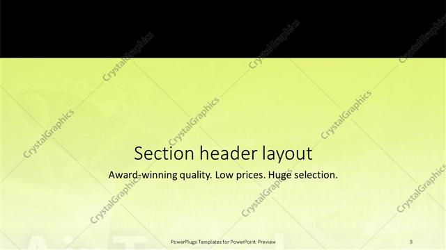 Section Header presentation slide layout