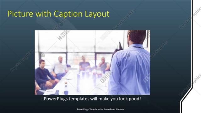 Picture with Caption presentation slide layout