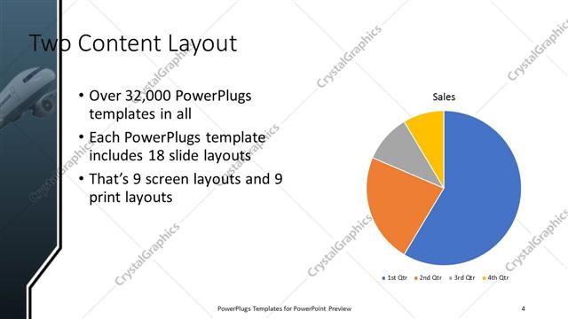Two Content presentation slide layout
