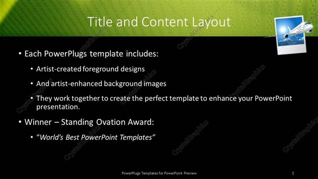 Title and Content presentation slide layout