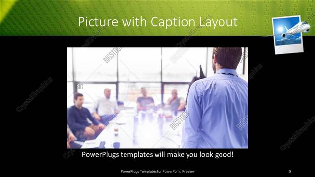 Picture with Caption presentation slide layout