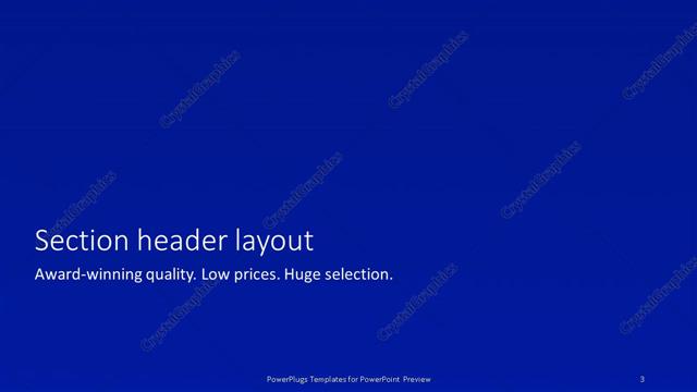 Section Header presentation slide layout