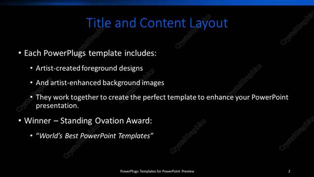 Title and Content presentation slide layout