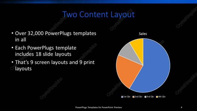 Two Content presentation slide layout