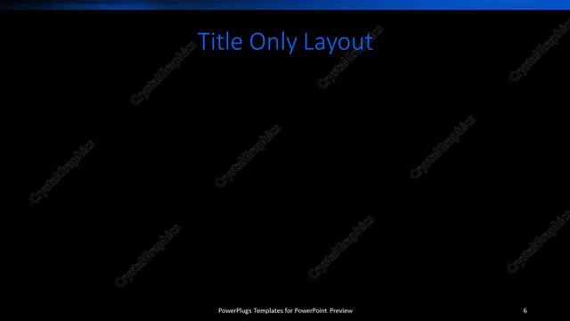 Title Only presentation slide layout