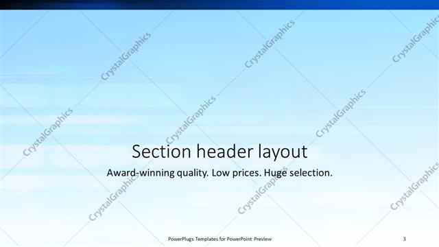 Section Header presentation slide layout