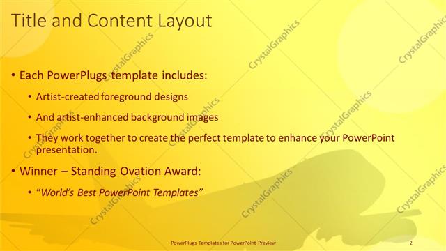Title and Content presentation slide layout