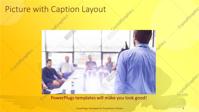 Picture with Caption presentation slide layout