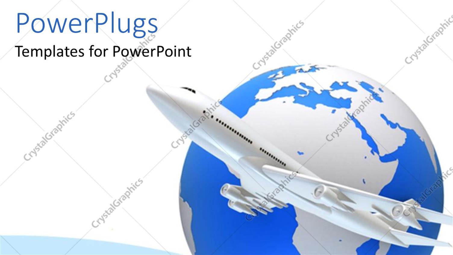 Featuring an Airplane with a Globe in the Background