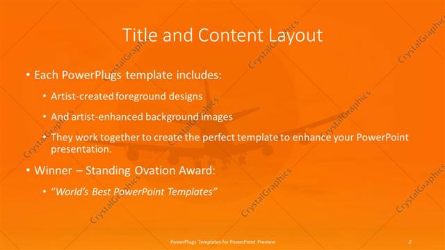 Title and Content presentation slide layout