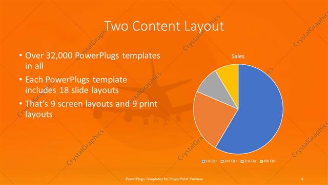Two Content presentation slide layout