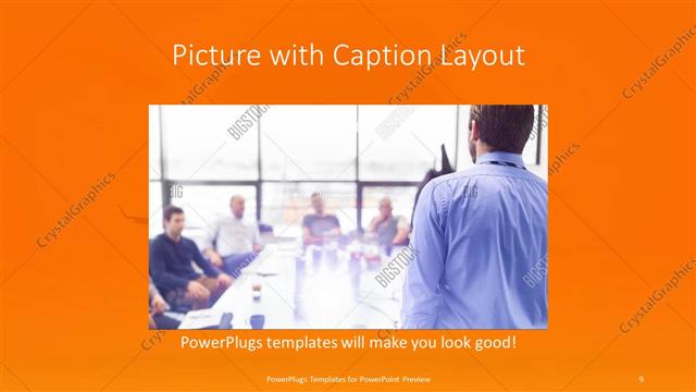 Picture with Caption presentation slide layout