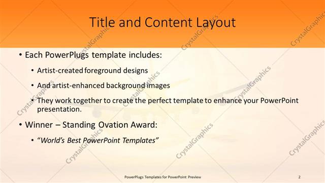 Title and Content presentation slide layout
