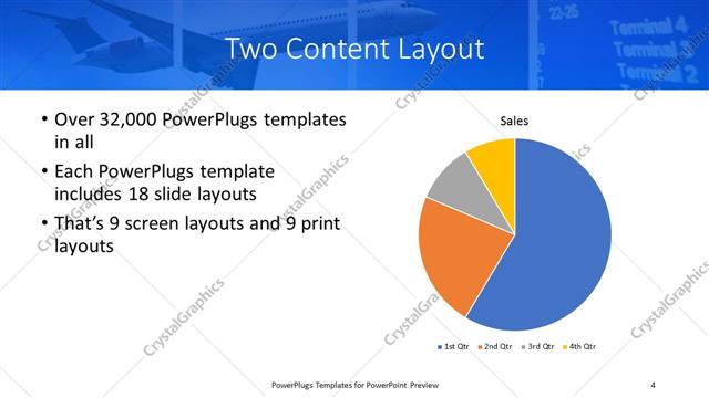 Two Content presentation slide layout