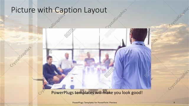 Picture with Caption presentation slide layout