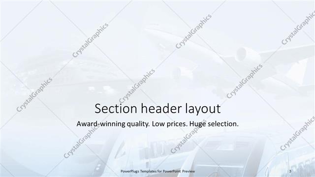 Section Header presentation slide layout