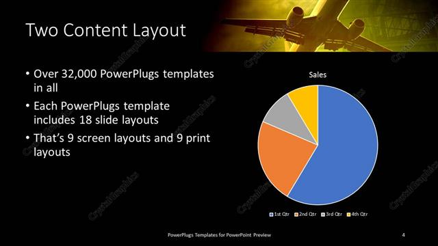 Two Content presentation slide layout