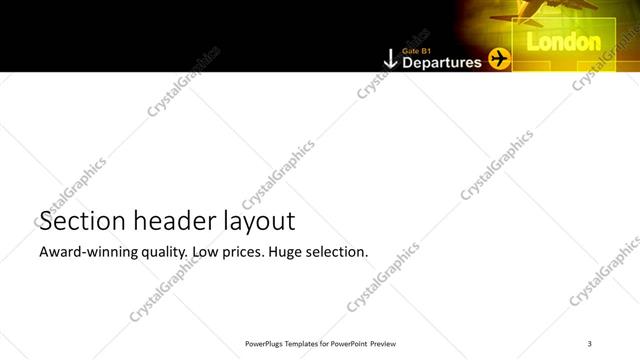 Section Header presentation slide layout