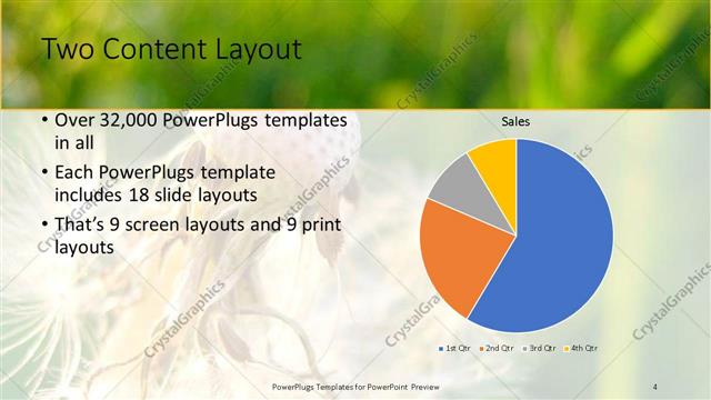 Two Content presentation slide layout