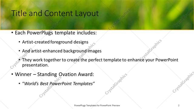 Title and Content presentation slide layout