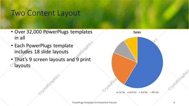 Two Content presentation slide layout