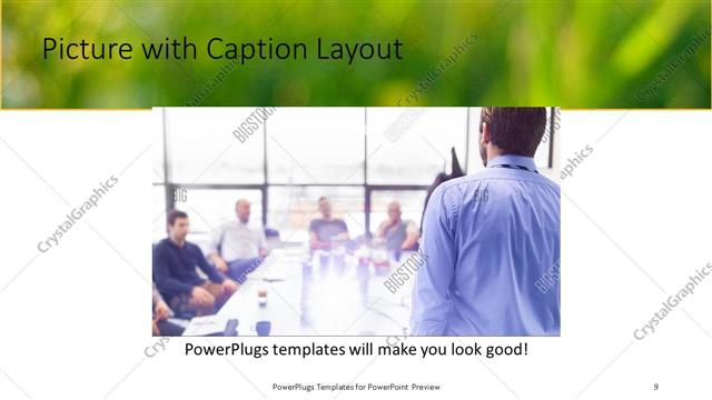 Picture with Caption presentation slide layout