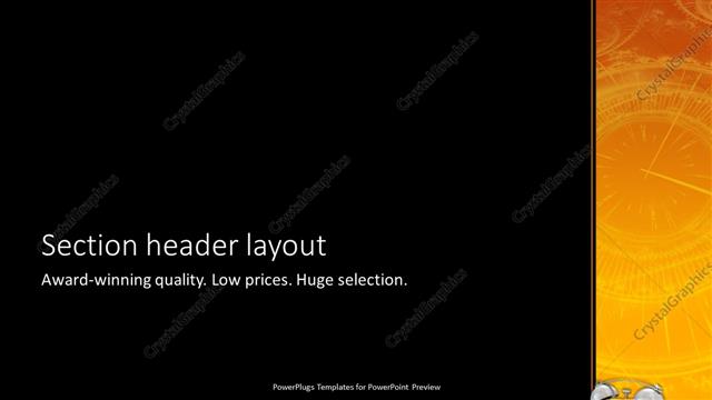 Section Header presentation slide layout