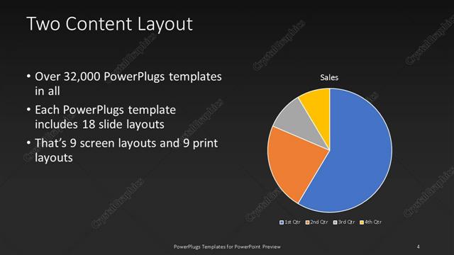 Two Content presentation slide layout