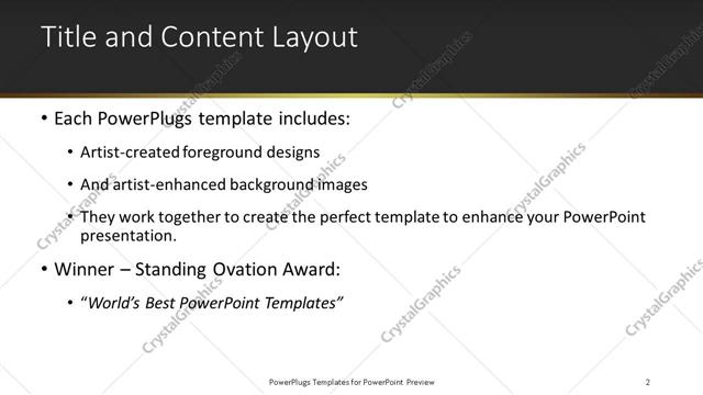 Title and Content presentation slide layout