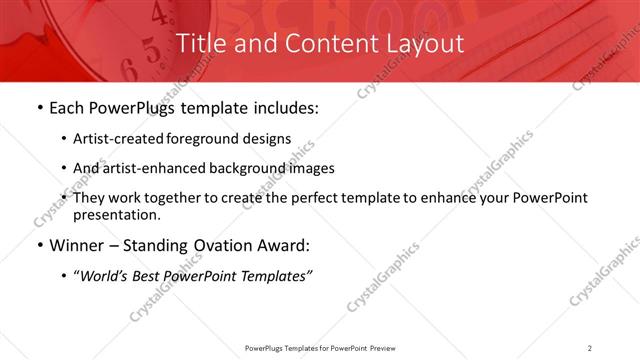 Title and Content presentation slide layout
