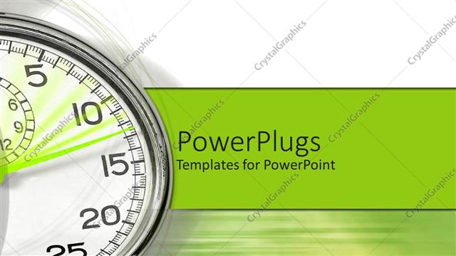  Presentation with timer - Alarm clock timer fast speed up green background