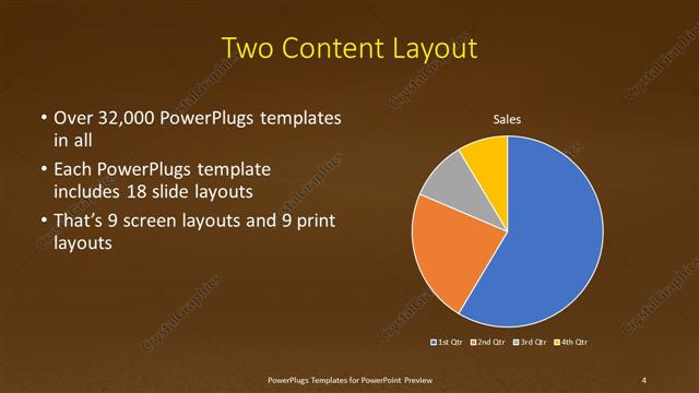 Two Content presentation slide layout