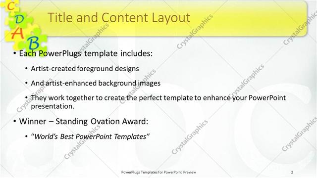 Title and Content presentation slide layout