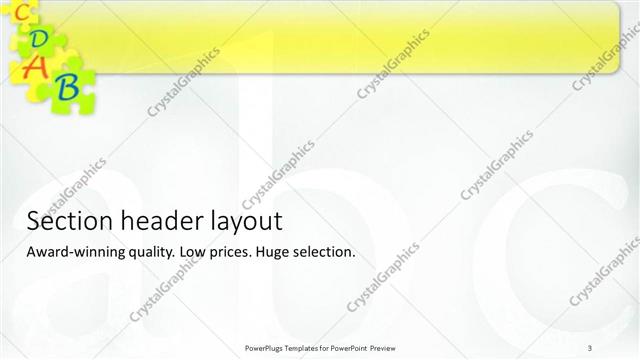 Section Header presentation slide layout