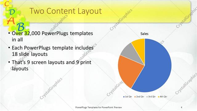 Two Content presentation slide layout