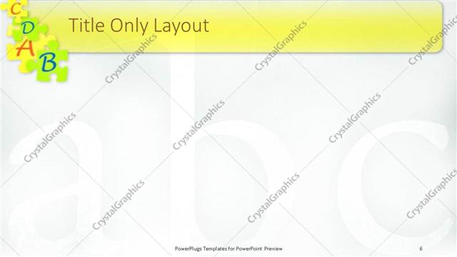 Title Only presentation slide layout