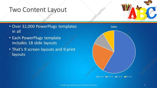 Two Content presentation slide layout