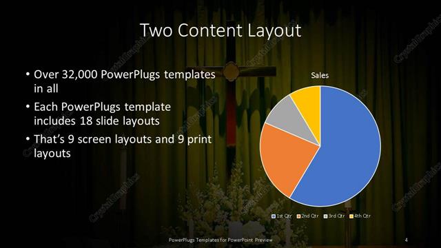 Two Content presentation slide layout
