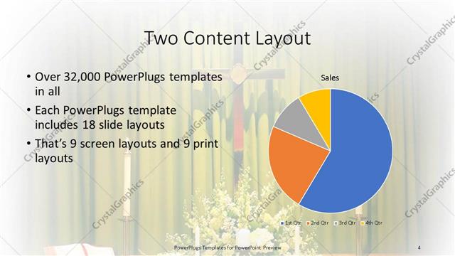 Two Content presentation slide layout