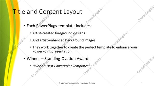 Title and Content presentation slide layout