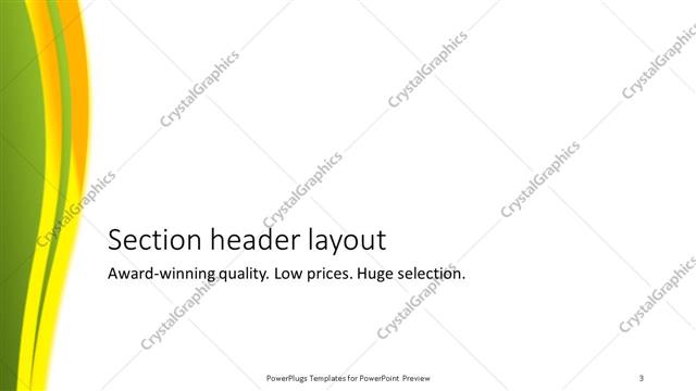 Section Header presentation slide layout