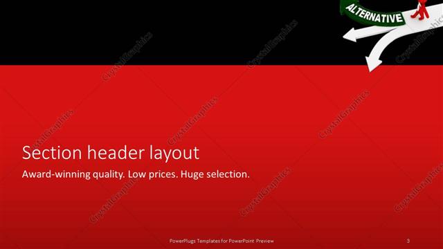 Section Header presentation slide layout