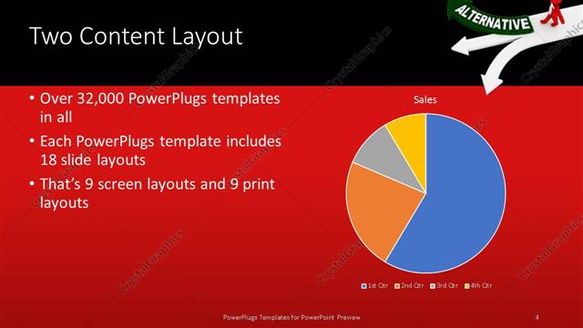 Two Content presentation slide layout