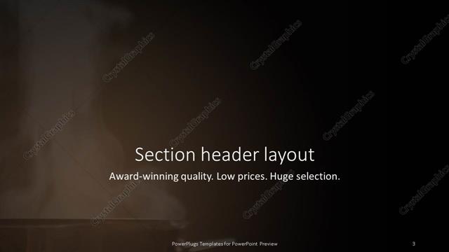 Section Header presentation slide layout