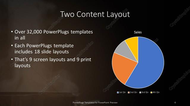 Two Content presentation slide layout