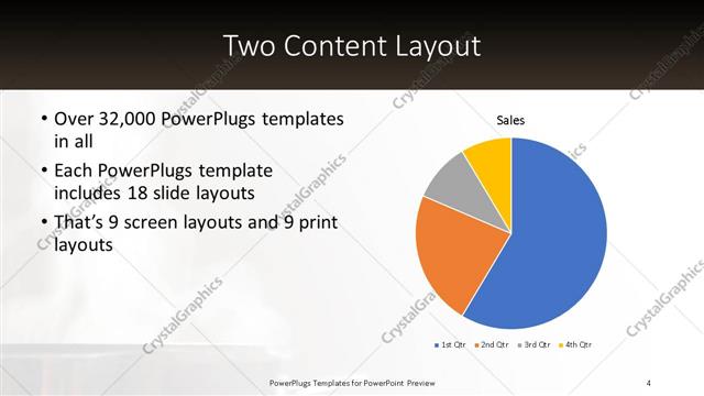 Two Content presentation slide layout